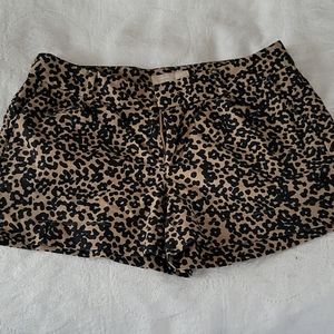 Banana republic leopard print chino shorts